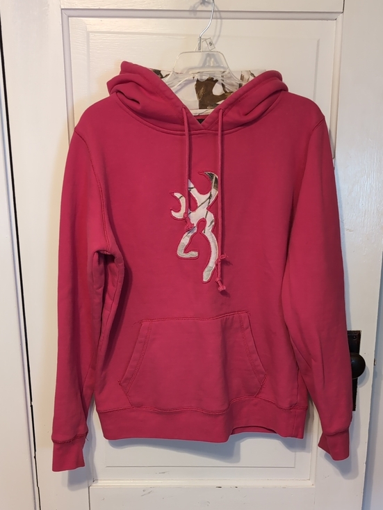 Browning Other - Browning Pink Women's Cowl Hoodie with Camouflage Logo /Size Women's Large